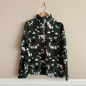 EDDIE BAUER patterned fleece 1/4 zip size XL